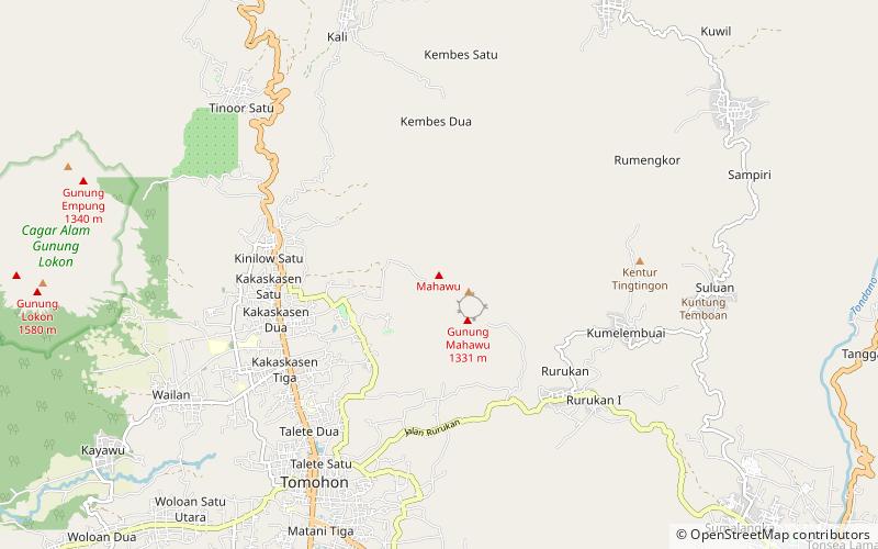 Monte Mahawu location map