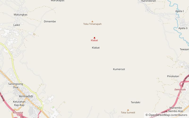 Mount Klabat location map