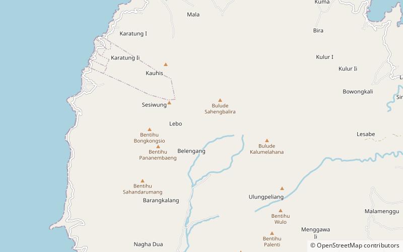 mount sahendaruman sangir location map