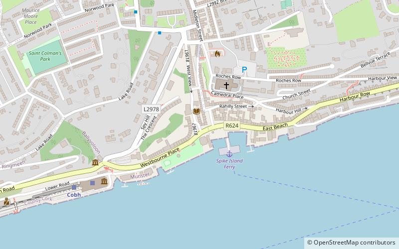 lusitania memorial cobh location map