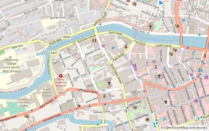 St. Peter's Cork location map