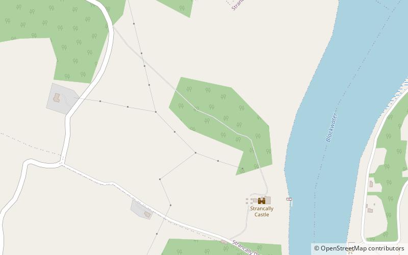 strancally castle location map