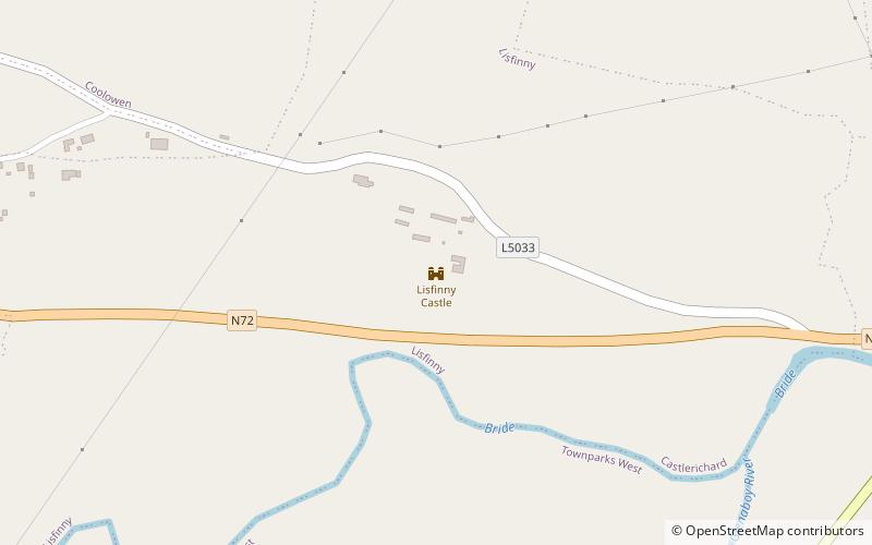 lisfinny castle tallow location map
