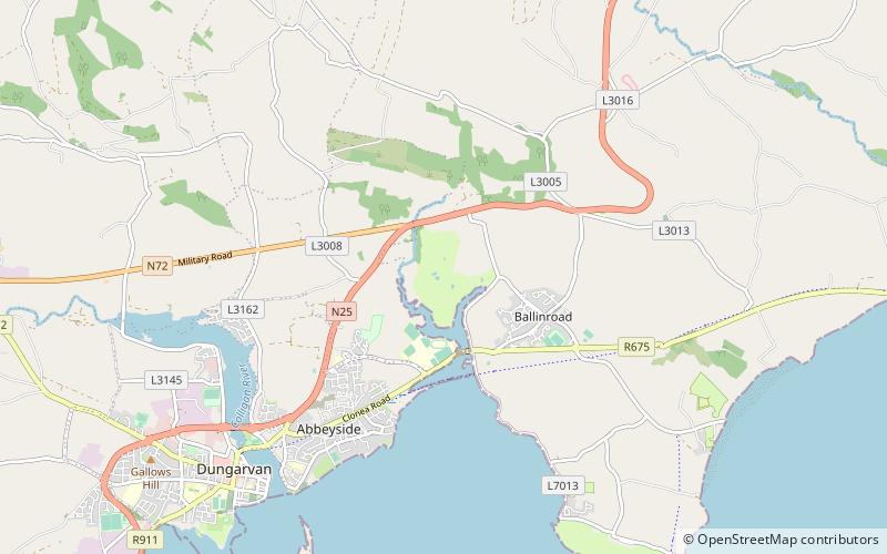 Dungarvan Golf Club location map