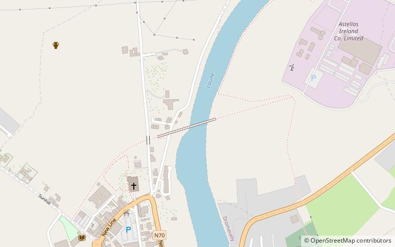 Laune Viaduct location map