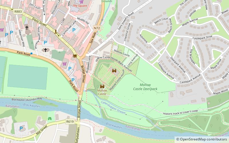 Mallow Castle location map