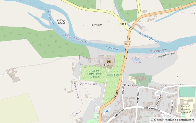 Lismore Castle location map