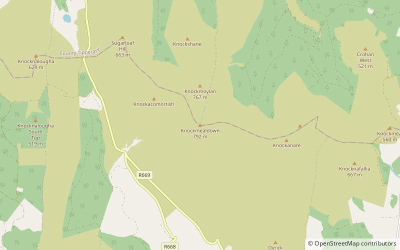 Knockmealdown location map