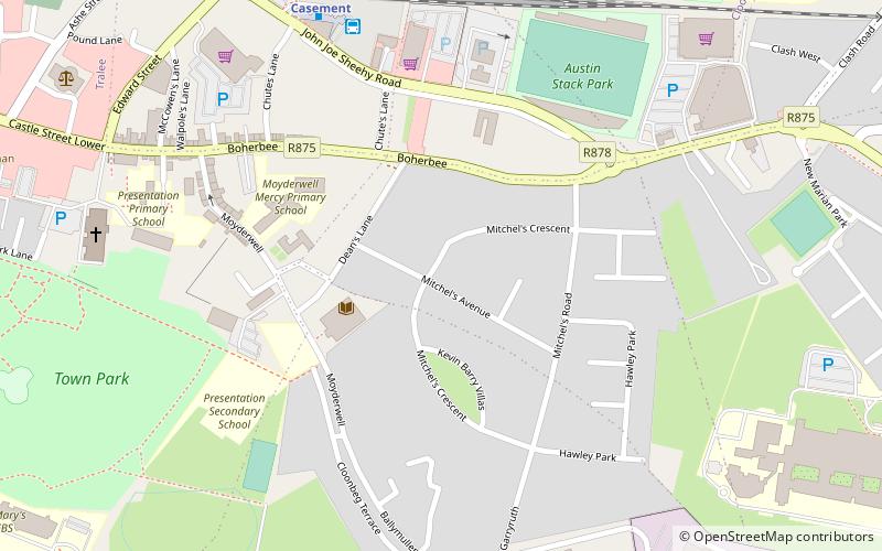 Ballymullen Barracks location map