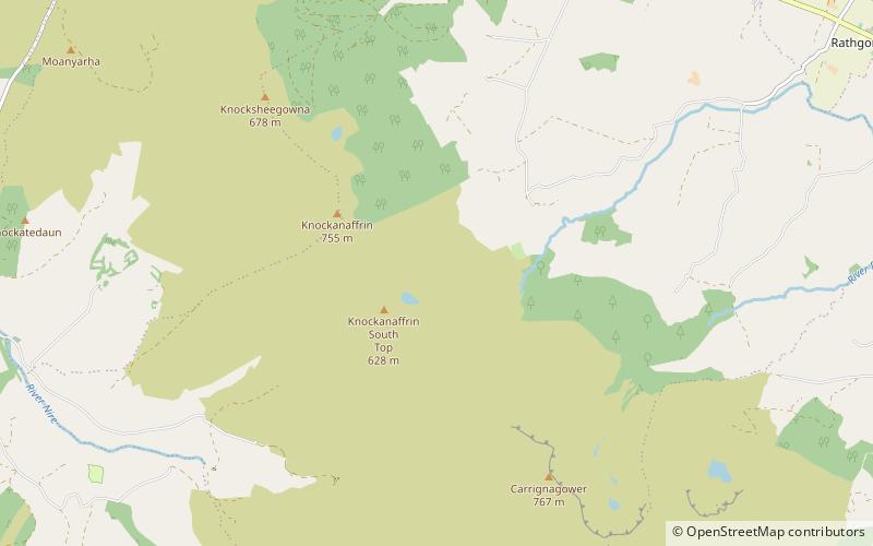 Comeragh Mountains location map