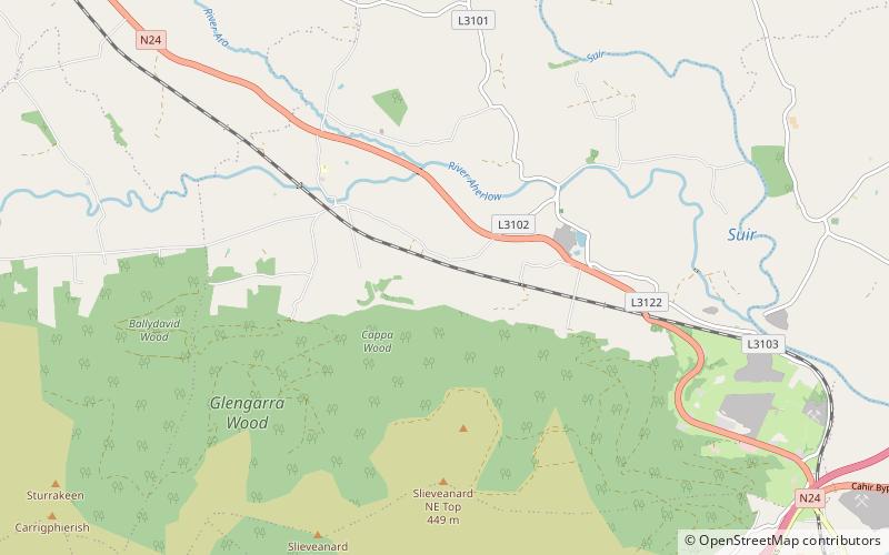 toureen peakaun location map