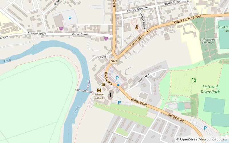 Listowel Castle location map