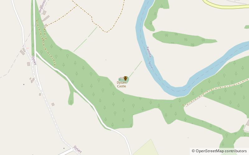Dysart Castle location map