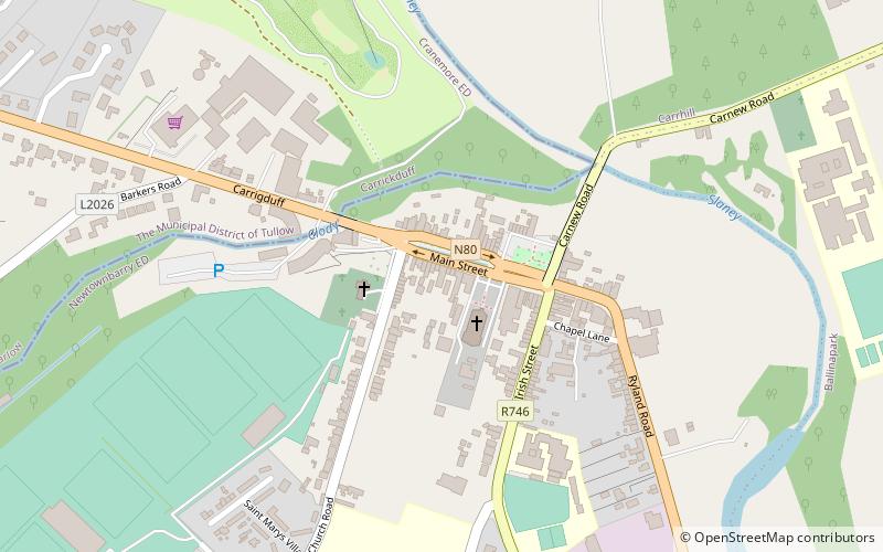 Bunclody-Carrickduff location map