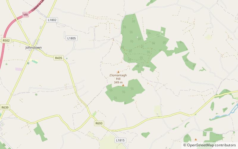 Spahill and Clomantagh Hill location map