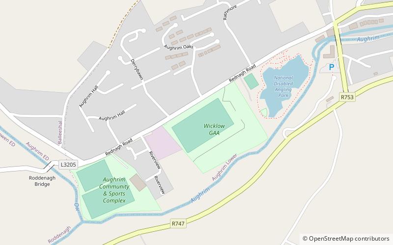 Aughrim County Ground location map