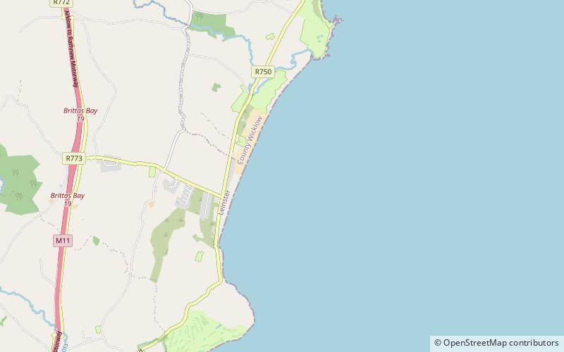Brittas Bay location map