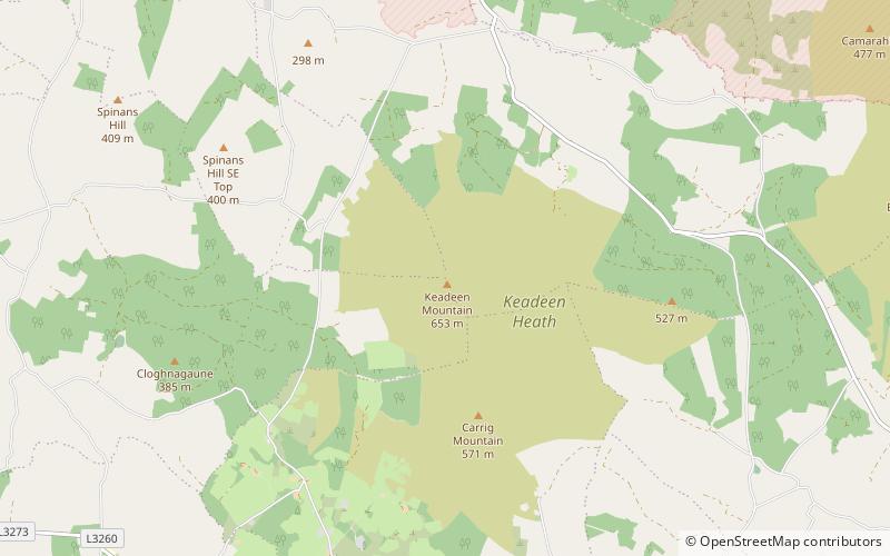 Keadeen Mountain location map