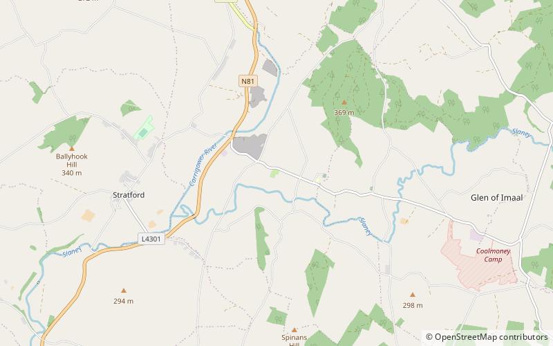 Castleruddery Stone Circle location map