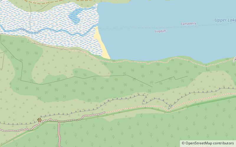 Glendalough Upper Lake location map
