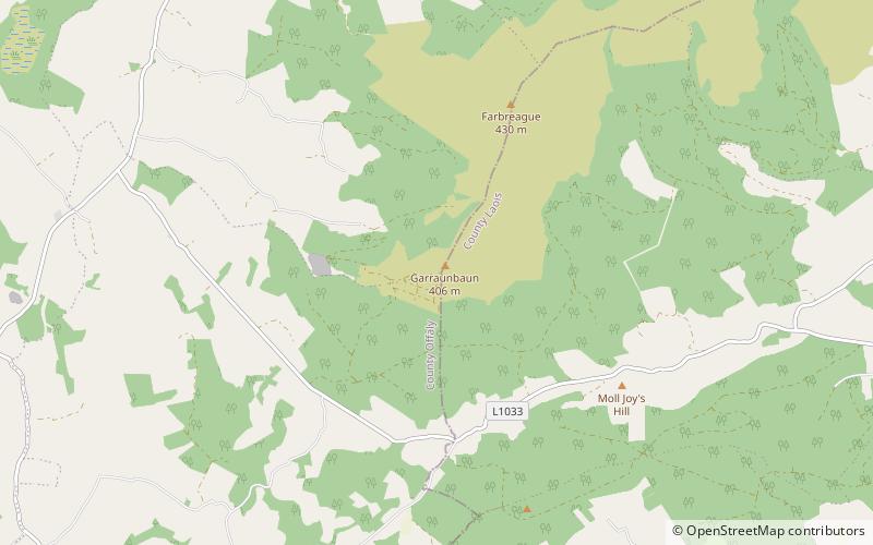 garraunbaun slieve bloom mountains location map