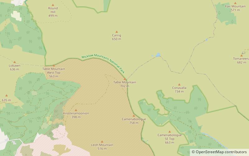 Table Mountain location map