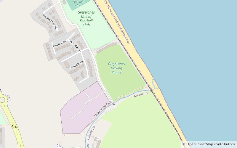 Greystones Driving-Range location map