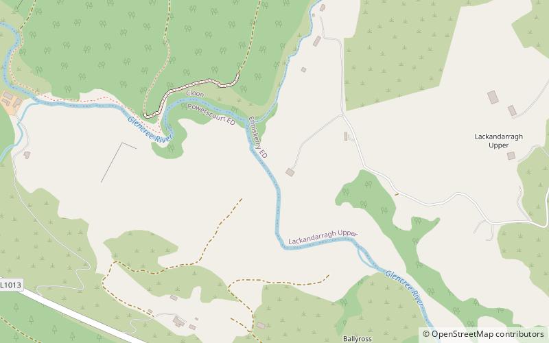Powerscourt Waterfall location map