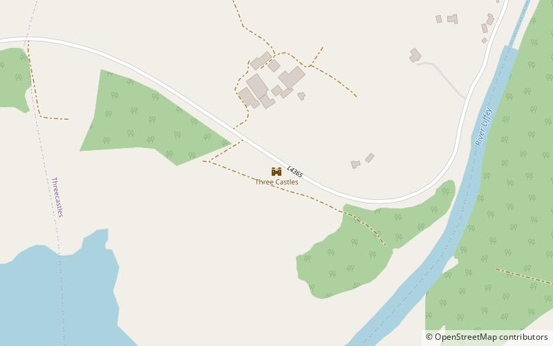 Threecastles Castle location map