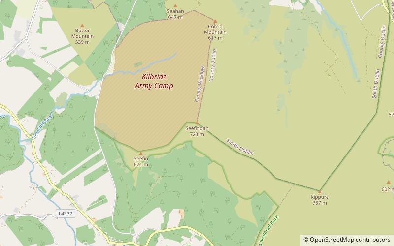 seefingan parc national des montagnes de wicklow location map