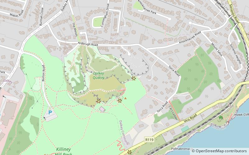 Dalkey Quarry location map