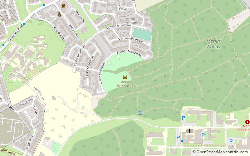 Merlinpark Castle location map