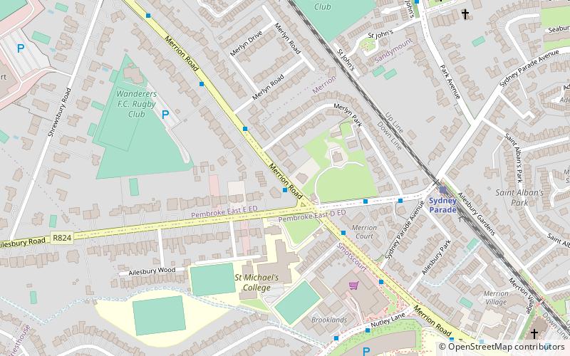 Merrion Road location map