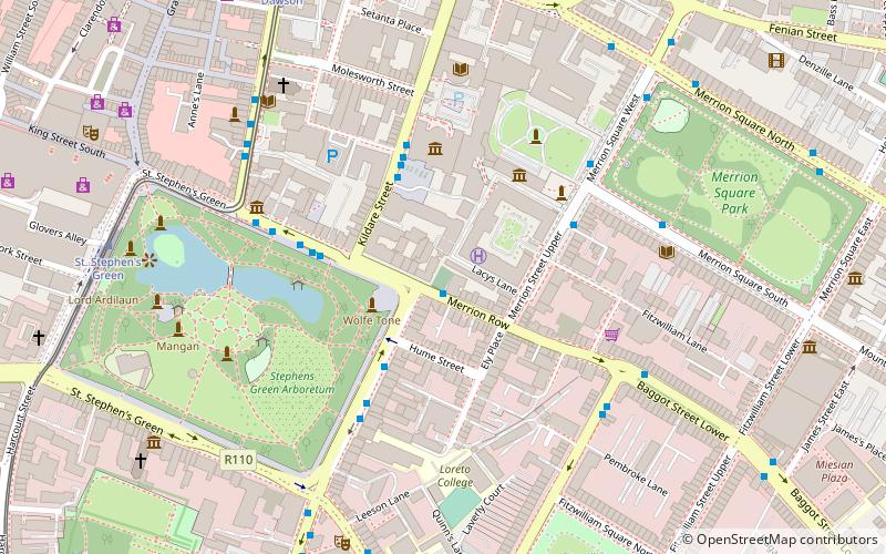 Cimetière huguenot de Dublin location map