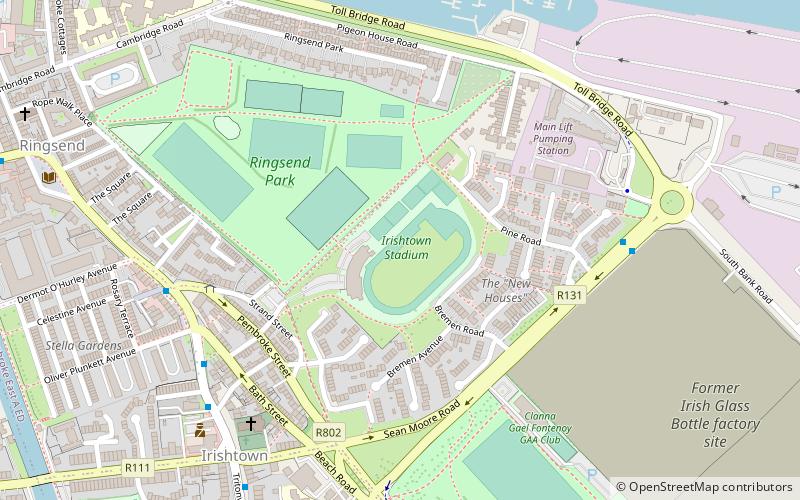 Irishtown Stadium location map