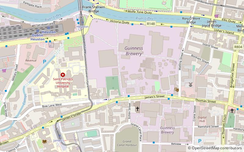 Guinness Brewery location map