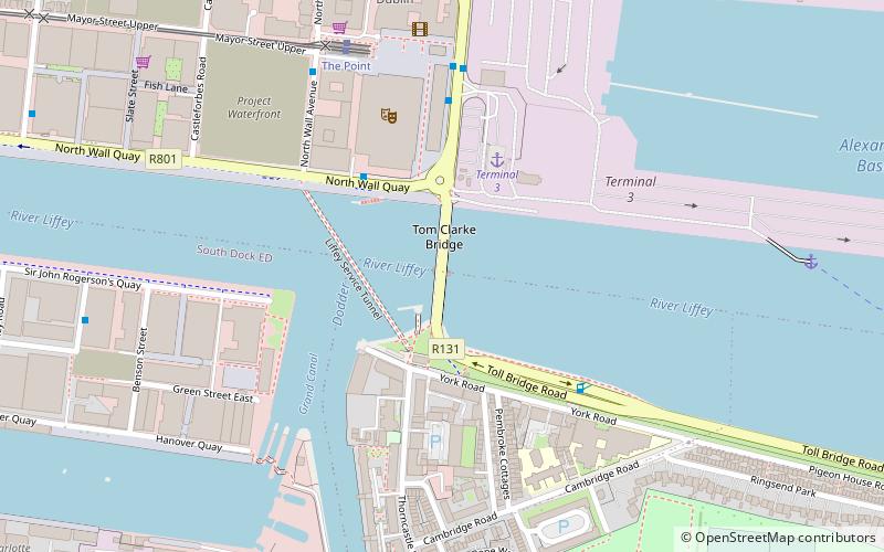 Tom Clarke Bridge location map
