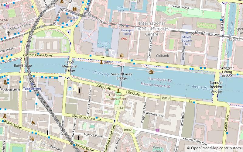 Sean O'Casey Bridge location map