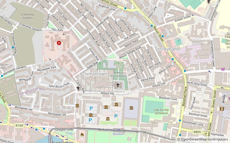 Arbour Hill Cemetery location map