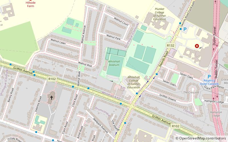 Whitehall Stadium location map
