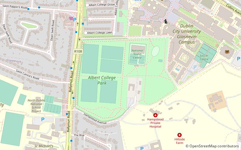albert college park dublin location map