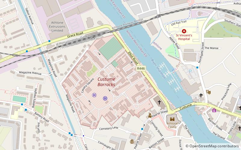 Custume Barracks location map
