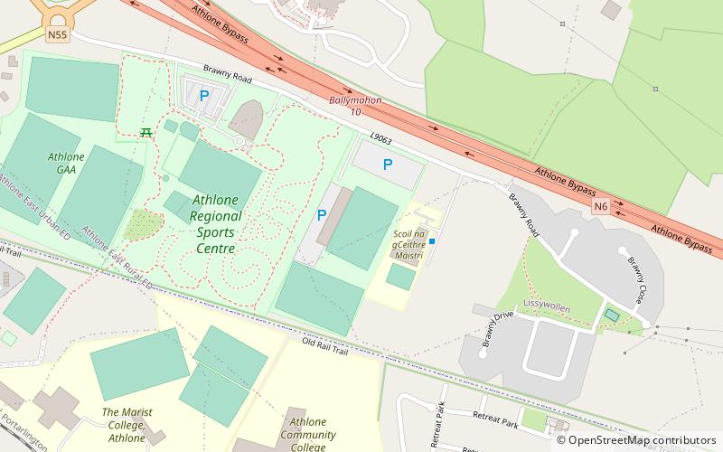 Athlone Town Stadium location map