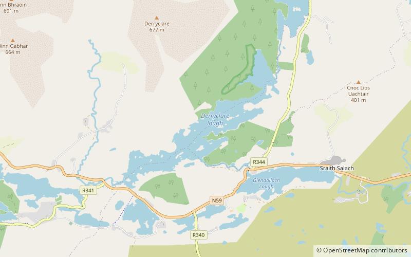 Derryclare Lough location map