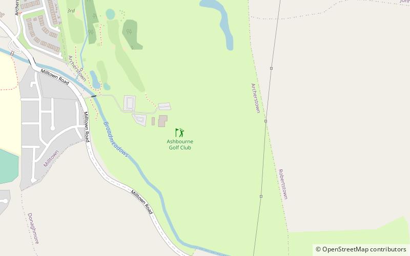 Ashbourne Golf Club location map