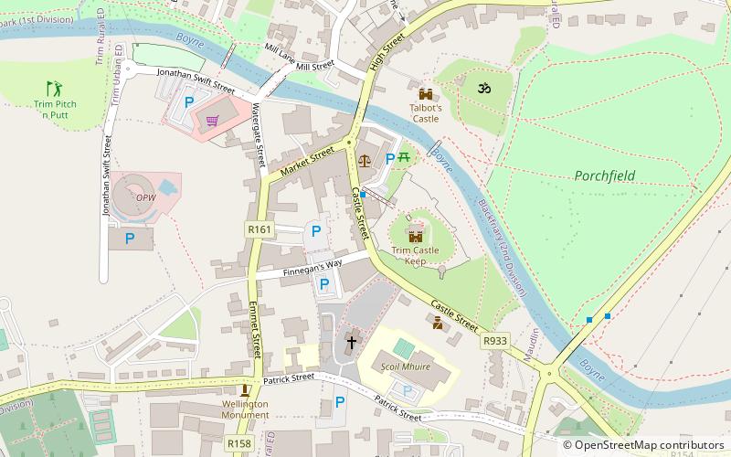 The Boyne river walk location map