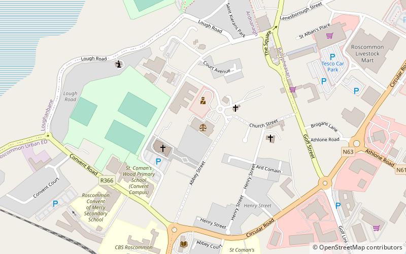 Roscommon Courthouse location map