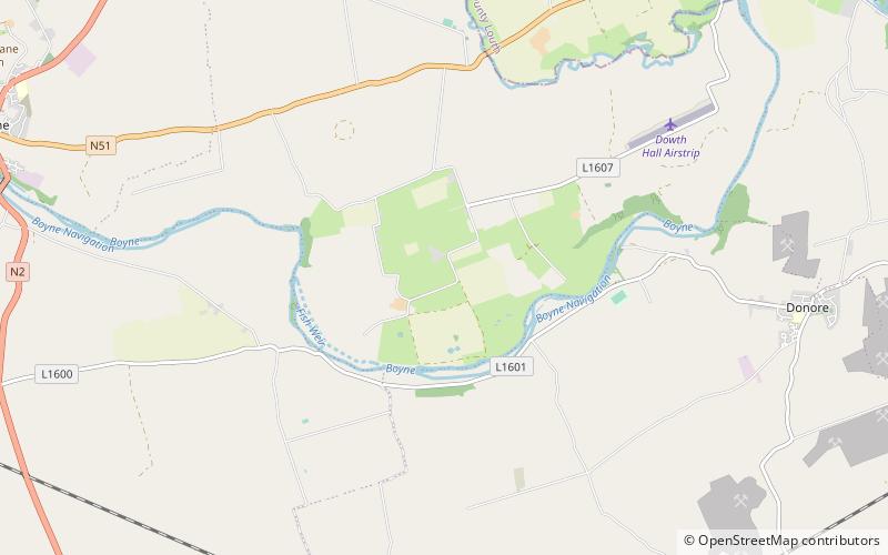 Newgrange cursus location map