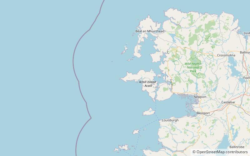 Croaghaun location map