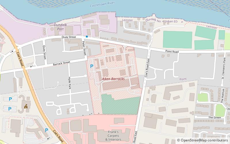 Aiken Barracks location map